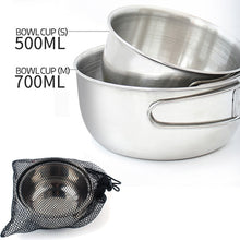 Load image into Gallery viewer, Outdoor Stainless Steel Picnic Set Folding Bowl Multi Piece Cooker