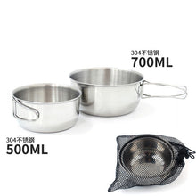 Load image into Gallery viewer, Outdoor Stainless Steel Picnic Set Folding Bowl Multi Piece Cooker
